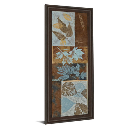 Classy Living Leaf Harmony 18x42in Wall Art | Transitional Botanical Print in Cinnamon Mocha MDF Frame | Living Room & Bedroom Decor | 1 x 18 | Model 1273