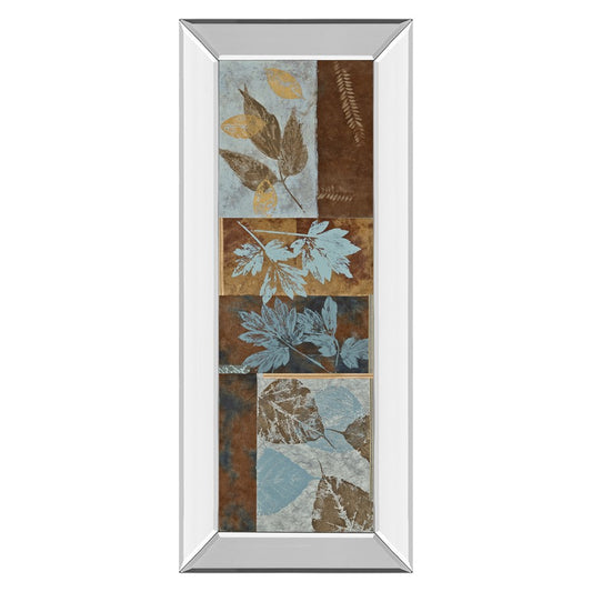 Classy Living Leaf Harmony 18x42in Wall Art | Transitional Botanical Paper Collage | Living Room & Office Decor | 18 x 42 x 3 in, Mirrored | Model 1273MF
