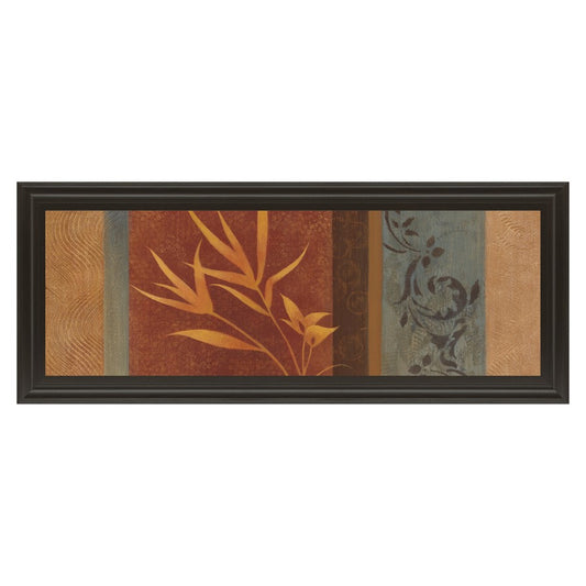 Classy Living Botanical Harmony 42x18in Wall Art | Contemporary Multicolor Leaf Silhouette on Paper | Living Room & Office Decor | 42 x 18 x | Model 1274