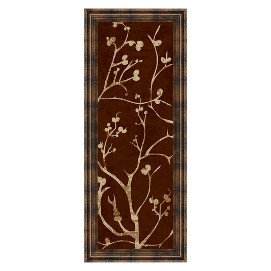 Classy Living Branching Elegance 18x42in Wall Art | Contemporary Botanical Dark Chocolate MDF Frame | Living Room & Bedroom Decor | 18 x 42 x | Model 1276