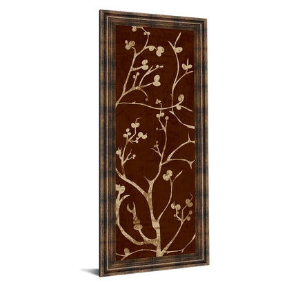 Classy Living Branching Elegance 18x42in Wall Art | Contemporary Botanical Dark Chocolate MDF Frame | Living Room & Bedroom Decor | 18 x 42 x | Model 1276
