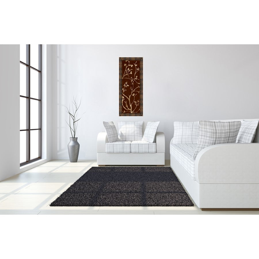 Classy Living Branching Elegance 18x42in Wall Art | Contemporary Botanical Dark Chocolate MDF Frame | Living Room & Bedroom Decor | 18 x 42 x | Model 1276