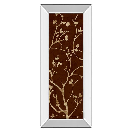 Classy Living Branching Elegance 18x42in Wall Art | Contemporary Botanical Print with Mirrored Frame | Living Room & Office Decor | 18 x 42 | Model 1276MF