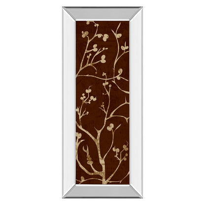 Classy Living Branching Elegance 18x42in Wall Art | Contemporary Botanical Print with Mirrored Frame | Living Room & Office Decor | 18 x 42 | Model 1276MF