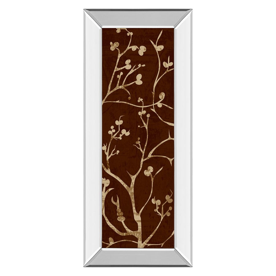 Classy Living Branching Elegance 18x42in Wall Art | Contemporary Botanical Print with Mirrored Frame | Living Room & Office Decor | 18 x 42 | Model 1276MF