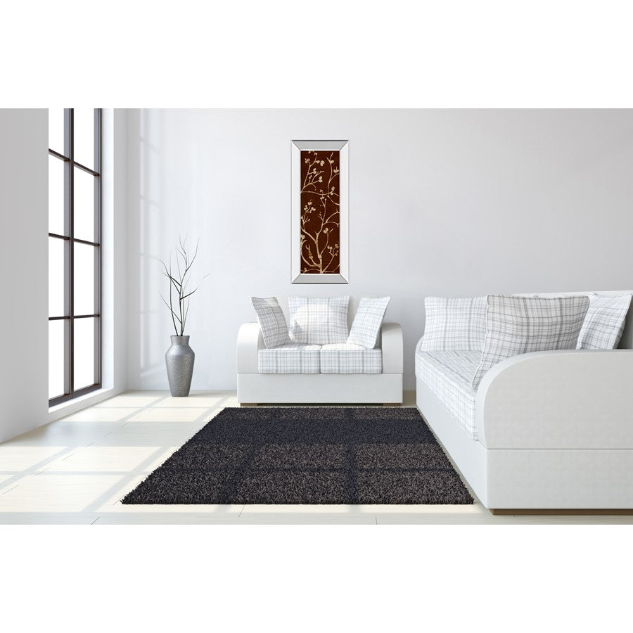 Classy Living Branching Elegance 18x42in Wall Art | Contemporary Botanical Print with Mirrored Frame | Living Room & Office Decor | 18 x 42 | Model 1276MF