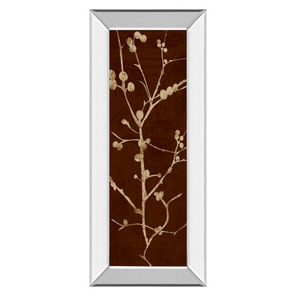 Classy Living Botanical Branches 18x42in Wall Art | Contemporary Mirrored Frame | Living Room & Bedroom Decor | 18 x 42 x 3 in | Model 1277MF