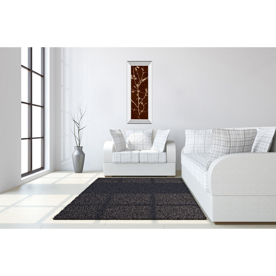 Classy Living Botanical Branches 18x42in Wall Art | Contemporary Mirrored Frame | Living Room & Bedroom Decor | 18 x 42 x 3 in | Model 1277MF