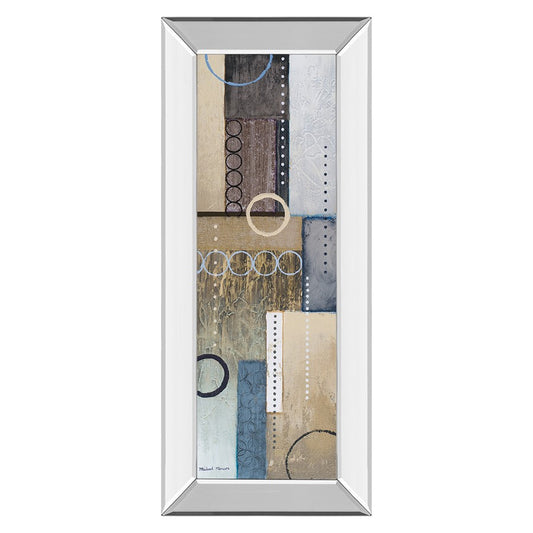 Classy Living Rainfall Harmony 42in H Wall Art | Contemporary Abstract Mixed Media with Mirrored Frame | Living Room & Office Decor | 18 x | Model 1278MF