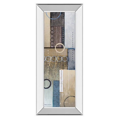 Classy Living Rainfall Harmony 42in H Wall Art | Contemporary Abstract Mixed Media with Mirrored Frame | Living Room & Office Decor | 18 x | Model 1278MF