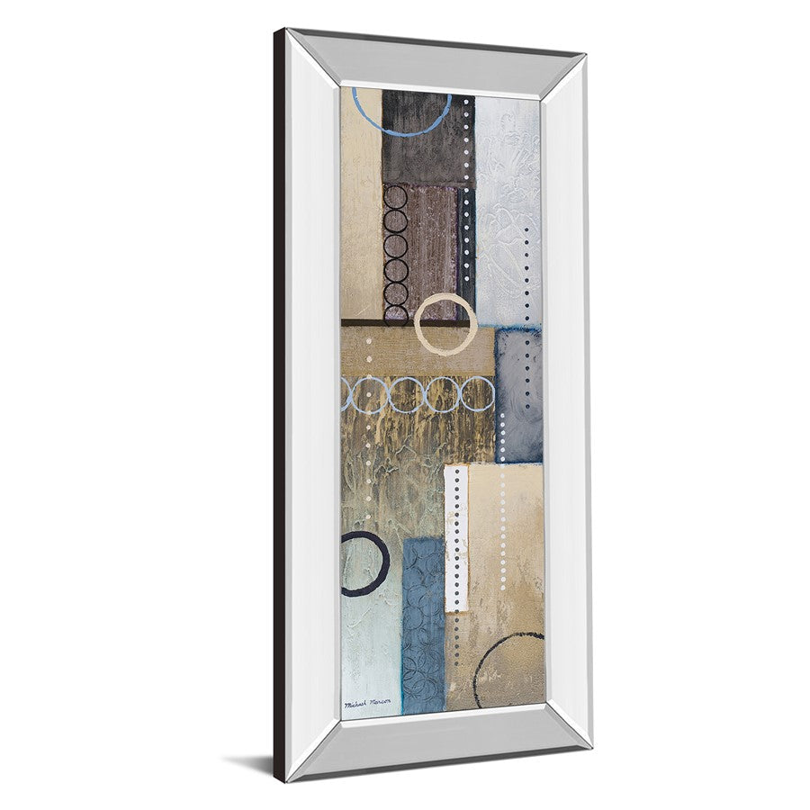 Classy Living Rainfall Harmony 42in H Wall Art | Contemporary Abstract Mixed Media with Mirrored Frame | Living Room & Office Decor | 18 x | Model 1278MF