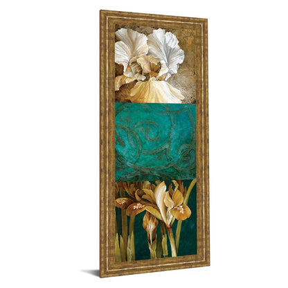 Classy Living Garden Elegance 18x42in Vertical Wall Art | Contemporary Gilded Radiance MDF Frame with Glass | Living Room & Bedroom Decor | Model 1294