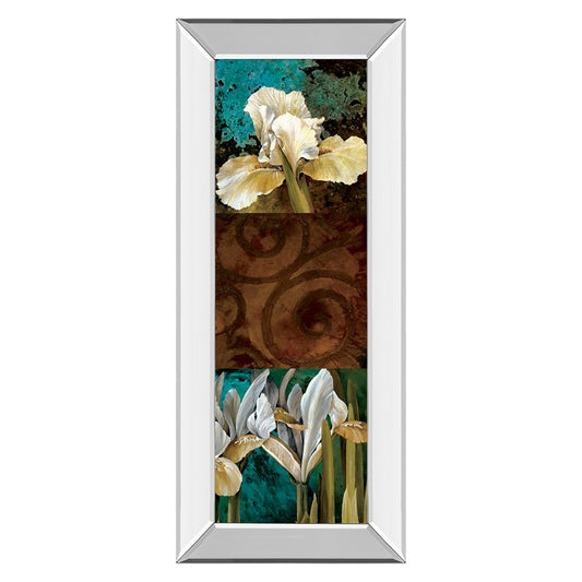 Classy Living Garden Bloom 18x42in Wall Art | Contemporary Mixed Media Floral on Mirrored Frame | Living Room & Bedroom Decor | 18 x 42 x 3 | Model 1295MF