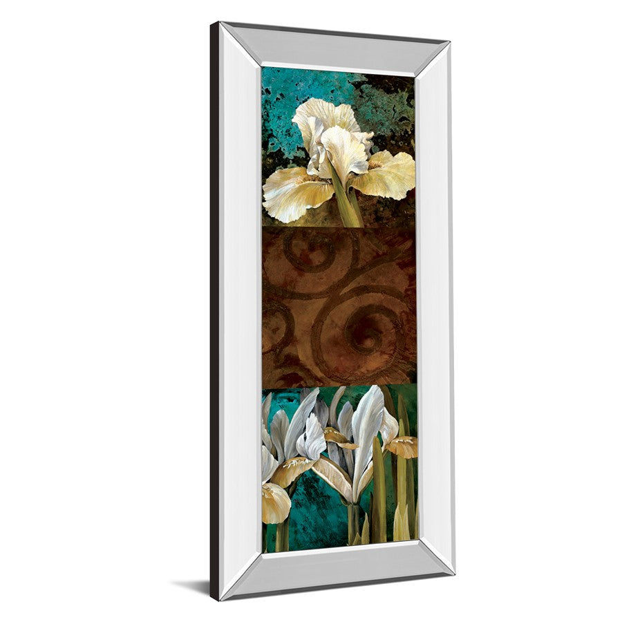 Classy Living Garden Bloom 18x42in Wall Art | Contemporary Mixed Media Floral on Mirrored Frame | Living Room & Bedroom Decor | 18 x 42 x 3 | Model 1295MF