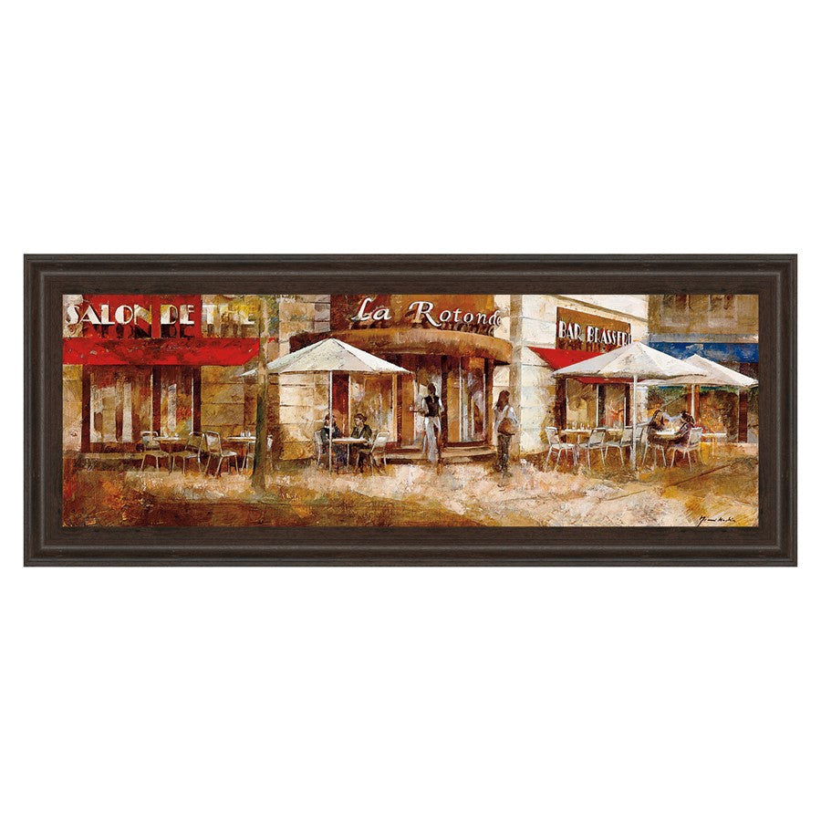 Classy Living La Rolende 42x18in Wall Art | Contemporary Cinnamon Mocha MDF Frame with Mixed Media Print | Living Room & Dining Room Decor | Model 1299
