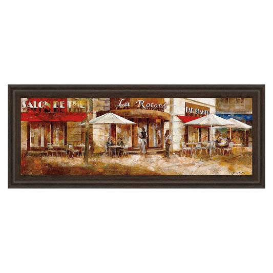 Classy Living La Rolende 42x18in Wall Art | Contemporary Cinnamon Mocha MDF Frame with Mixed Media Print | Living Room & Dining Room Decor | Model 1299