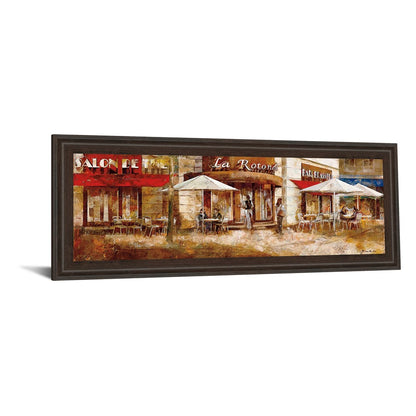 Classy Living La Rolende 42x18in Wall Art | Contemporary Cinnamon Mocha MDF Frame with Mixed Media Print | Living Room & Dining Room Decor | Model 1299