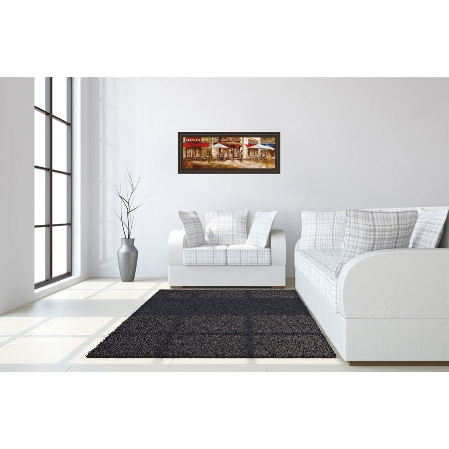 Classy Living La Rolende 42x18in Wall Art | Contemporary Cinnamon Mocha MDF Frame with Mixed Media Print | Living Room & Dining Room Decor | Model 1299