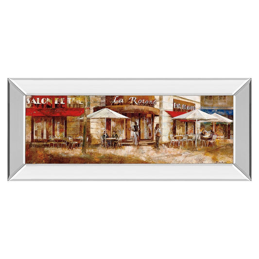 Classy Living La Rolende 42x18in Rectangle Wall Art | Contemporary Multicolor Paper Art in Mirrored Frame | Living Room & Dining Room Decor | Model 1299MF