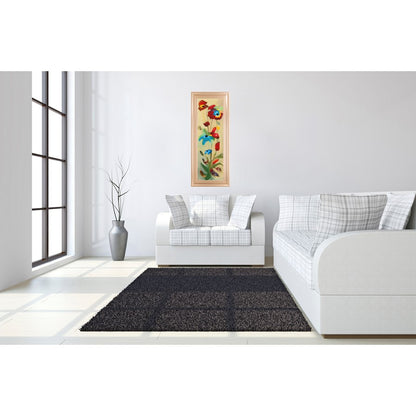 Classy Living Wildflower Bloom 18x42in Wall Art | Contemporary Rose Gold Romance Frame on Paper | Living Room & Bedroom Decor | 1 x 18 x 42 in | Model 1305