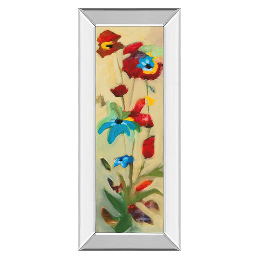 Classy Living Wildflower Bloom 18x42in Wall Art | Contemporary Botanical Mixed Media | Living Room & Bedroom Decor | 18 x 42 x 3 in | Model 1305MF