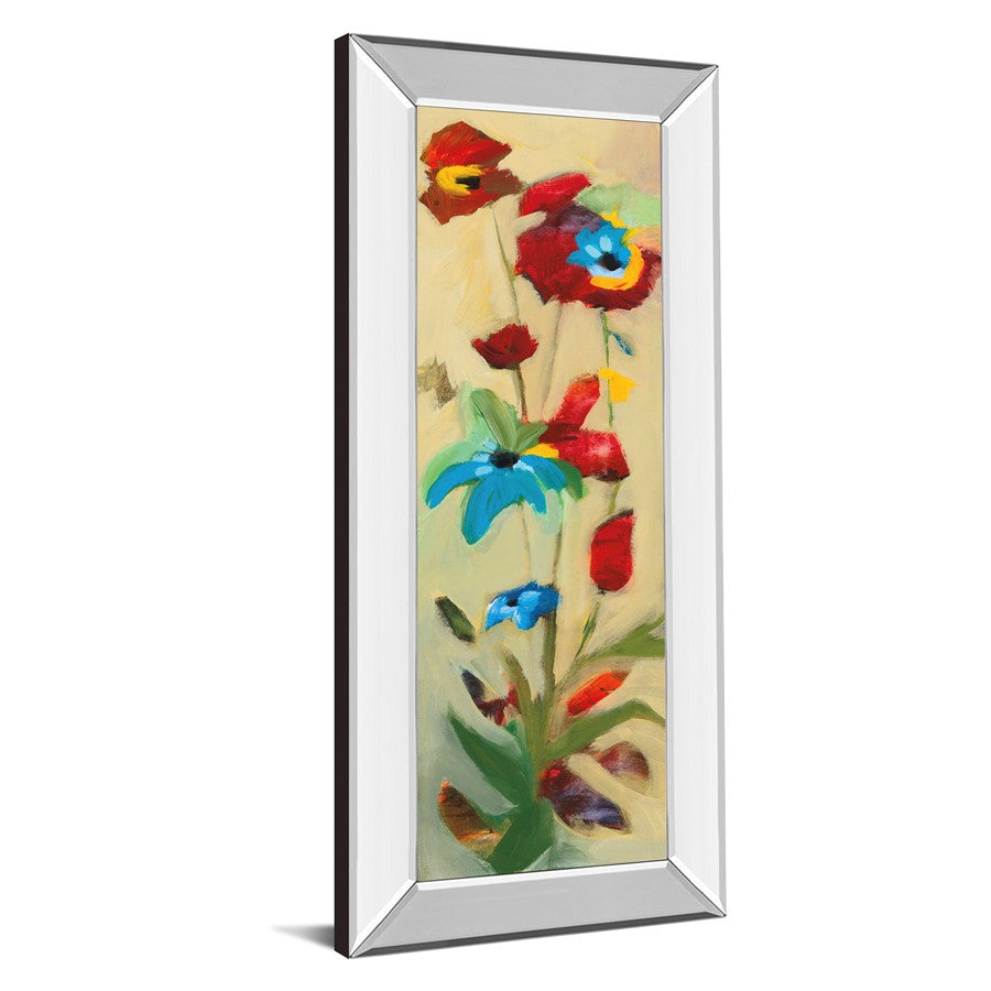 Classy Living Wildflower Bloom 18x42in Wall Art | Contemporary Botanical Mixed Media | Living Room & Bedroom Decor | 18 x 42 x 3 in | Model 1305MF