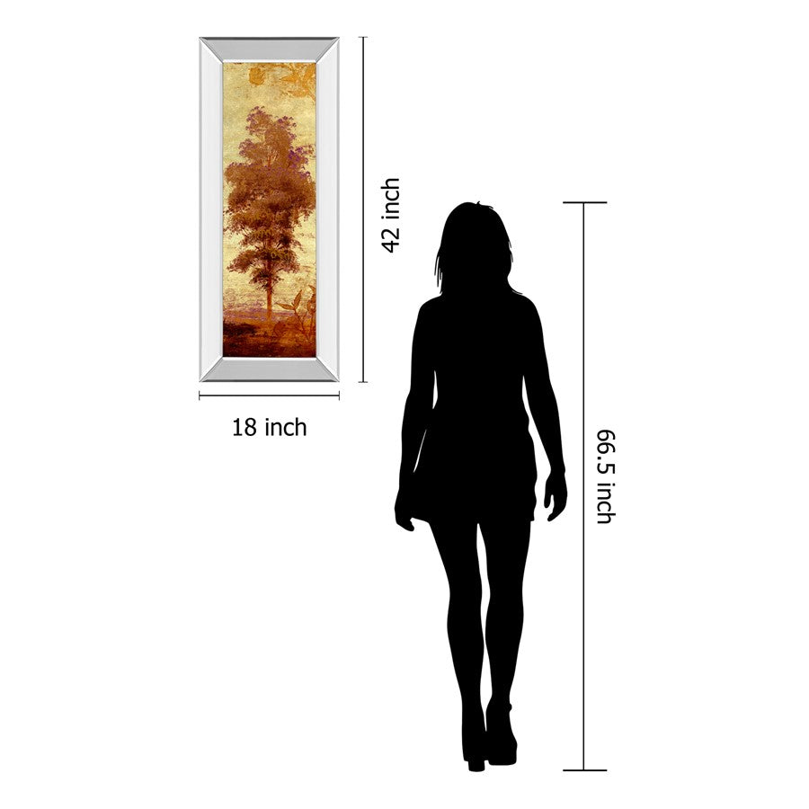 Classy Living Amber Grove Silhouette Wall Art 18x42in | Contemporary Mirrored Frame | Living Room & Hallway Decor | 18 x 42 x 3 in | Model 1308MF