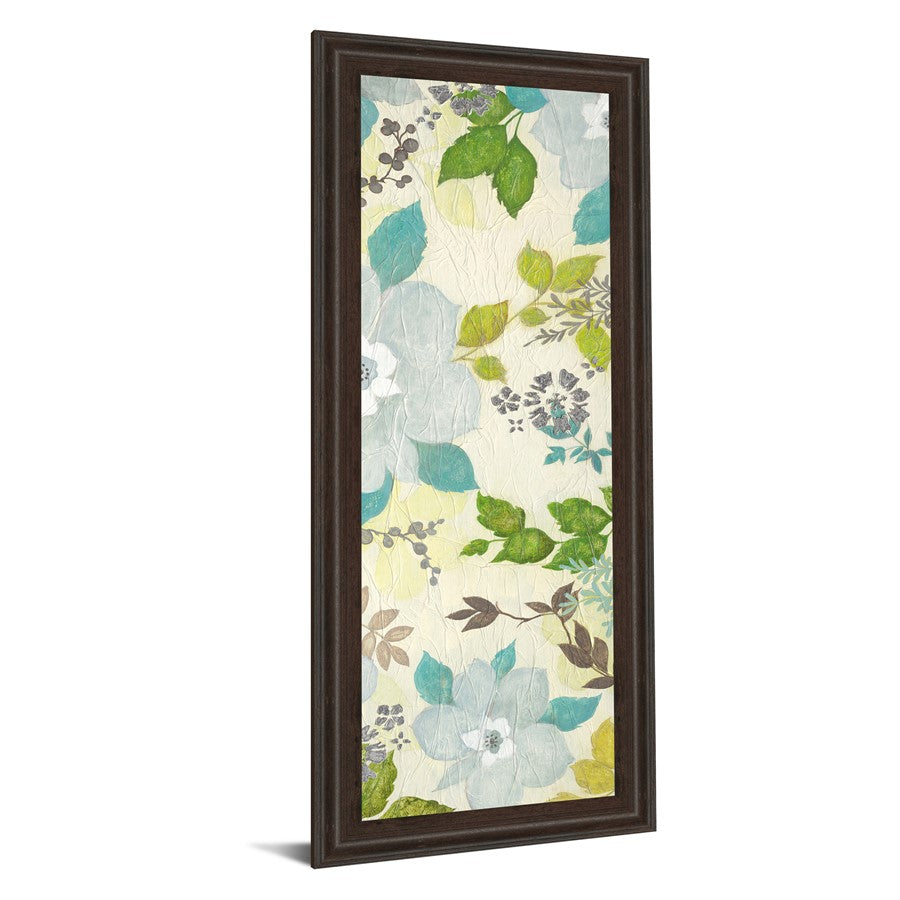 Classy Living Fragrant Garden II 18x42in Wall Art | Contemporary Dark Chocolate MDF Frame with Real Glass | Living Room & Bedroom Botanical | Model 1320