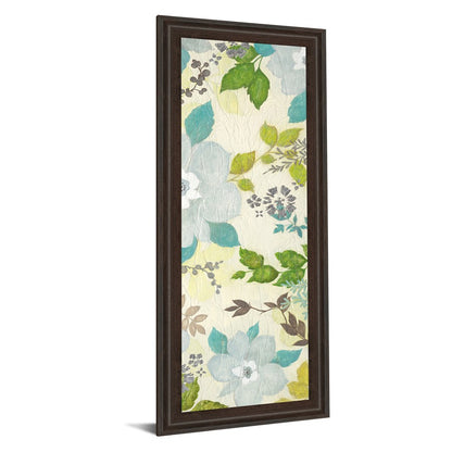 Classy Living Fragrant Garden II 18x42in Wall Art | Contemporary Dark Chocolate MDF Frame with Real Glass | Living Room & Bedroom Botanical | Model 1320