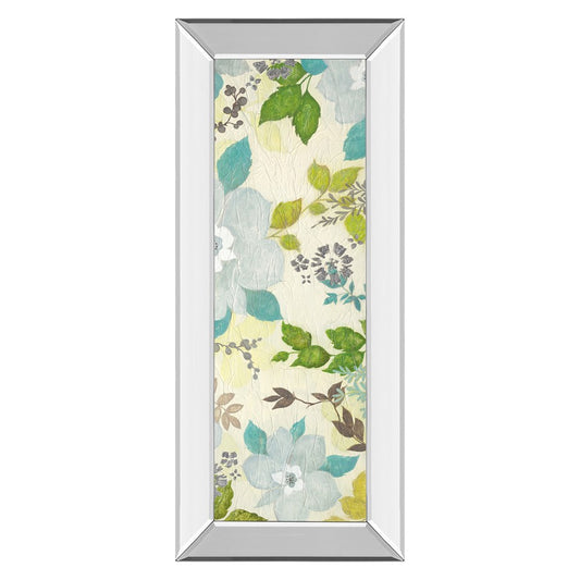 Classy Living Fragrant Garden II 18x42in Wall Art | Contemporary Botanical Print in Mirrored Frame | Living Room & Bedroom Decor | 18 x 42 | Model 1320MF
