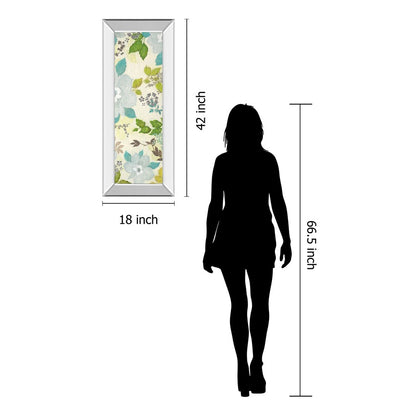 Classy Living Fragrant Garden II 18x42in Wall Art | Contemporary Botanical Print in Mirrored Frame | Living Room & Bedroom Decor | 18 x 42 | Model 1320MF