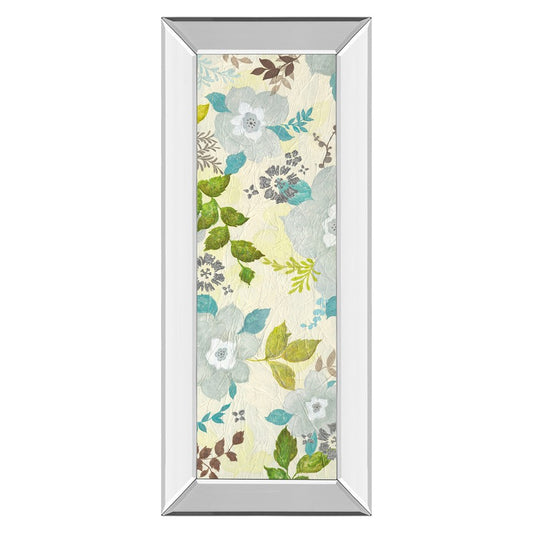 Classy Living Fragrant Garden 18x42in Wall Art | Contemporary Multicolor Botanical on Mirrored Frame | Living Room & Bedroom Decor | 18 x | Model 1321MF