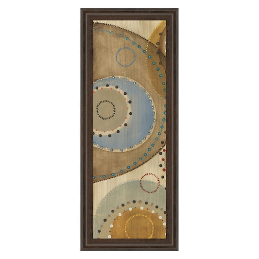 Classy Living Moving Moments 18x42in Wall Art | Contemporary Abstract on Paper in Cinnamon Mocha MDF Frame | Living Room & Office Decor | 1 x | Model 1341