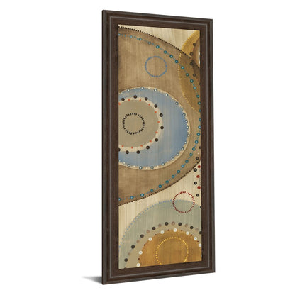 Classy Living Moving Moments 18x42in Wall Art | Contemporary Abstract on Paper in Cinnamon Mocha MDF Frame | Living Room & Office Decor | 1 x | Model 1341