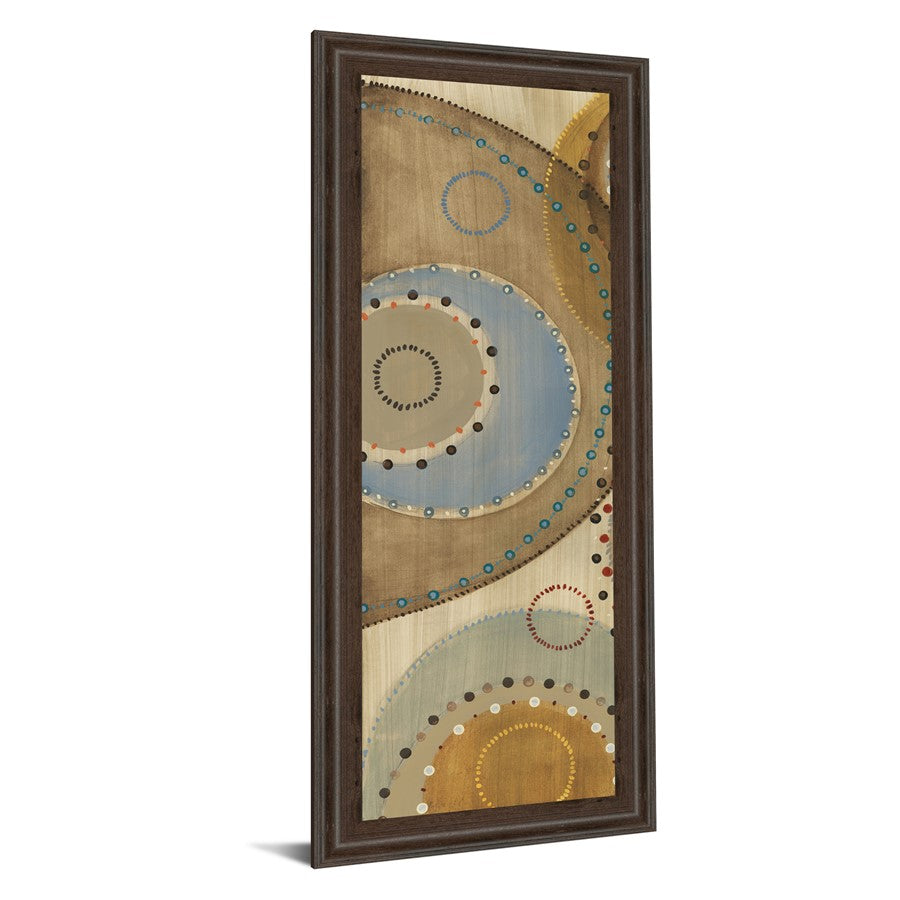 Classy Living Moving Moments 18x42in Wall Art | Contemporary Abstract on Paper in Cinnamon Mocha MDF Frame | Living Room & Office Decor | 1 x | Model 1341