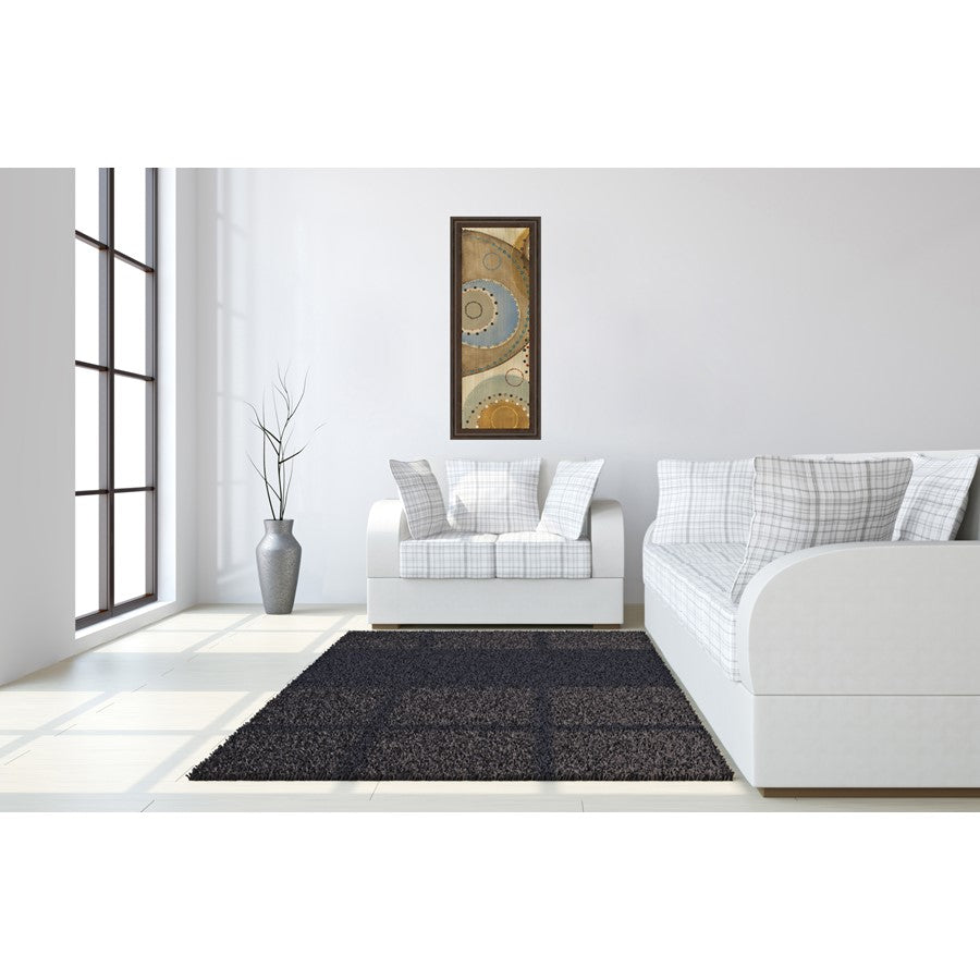 Classy Living Moving Moments 18x42in Wall Art | Contemporary Abstract on Paper in Cinnamon Mocha MDF Frame | Living Room & Office Decor | 1 x | Model 1341