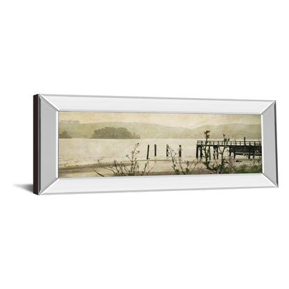 Classy Living Tranquil Pier View 42x18in Wall Art | Contemporary Mirrored Frame | Living Room & Office Decor | 42 x 18 x 3 in | Model 1343MF