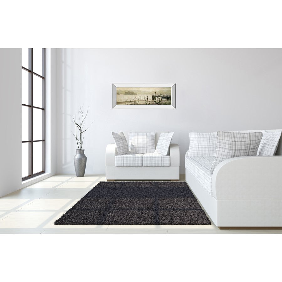 Classy Living Tranquil Pier View 42x18in Wall Art | Contemporary Mirrored Frame | Living Room & Office Decor | 42 x 18 x 3 in | Model 1343MF