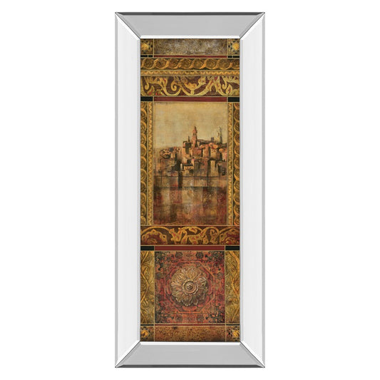 Classy Living New Enchantment I Wall Art 18x42in | Traditional Cityscape with Mirrored Frame | Living Room & Office Decor | 18 x 42 x 3 in | Model 1361MF