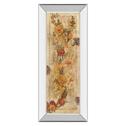 Classy Living Fleur Delicate II 18x42in Wall Art | Contemporary Botanical Floral with Mirrored Frame | Living Room & Bedroom Decor | 18 x | Model 1364MF
