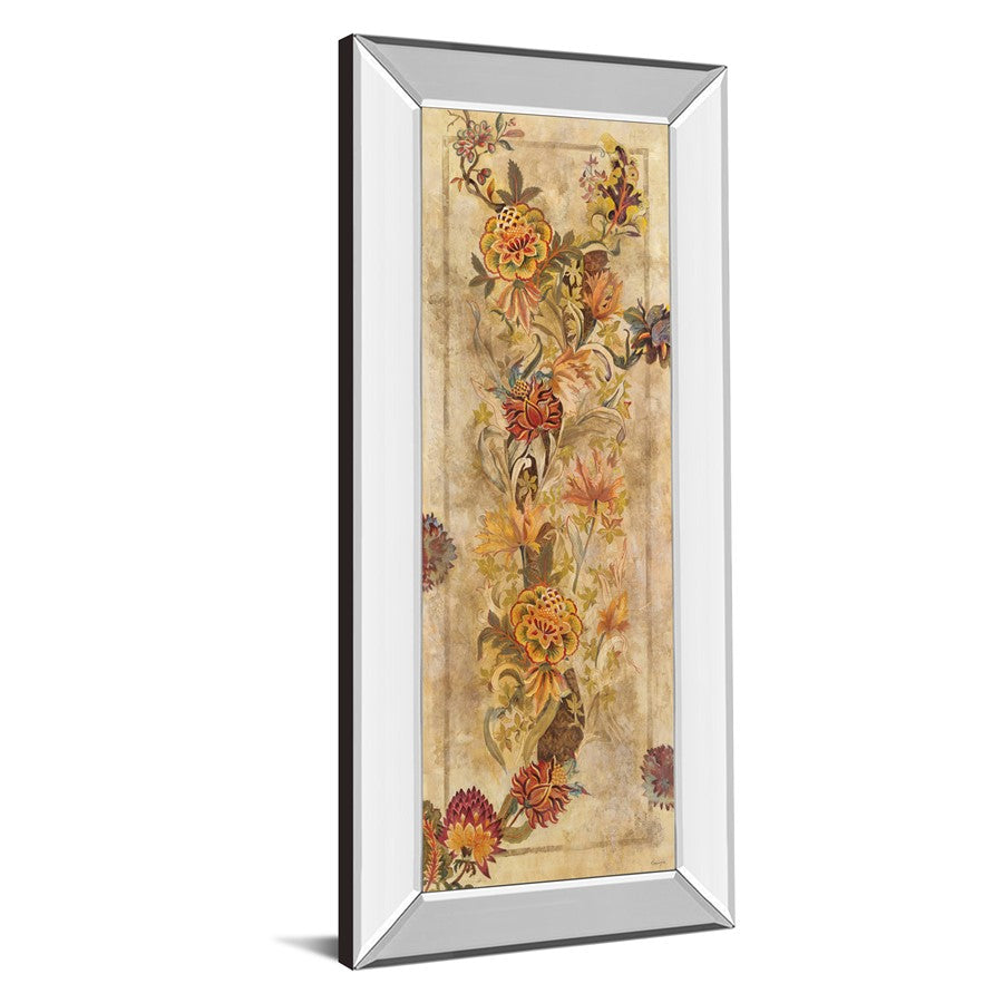Classy Living Fleur Delicate II 18x42in Wall Art | Contemporary Botanical Floral with Mirrored Frame | Living Room & Bedroom Decor | 18 x | Model 1364MF