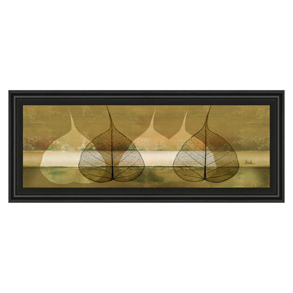 Classy Living Botanical Serenity 42x18in Wall Art | Contemporary Midnight Aura MDF Frame with Glass | Living Room & Office Decor | 42 x 18 x | Model 1373