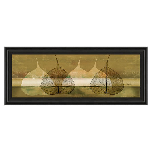 Classy Living Botanical Serenity 42x18in Wall Art | Contemporary Midnight Aura MDF Frame with Glass | Living Room & Office Decor | 42 x 18 x | Model 1373