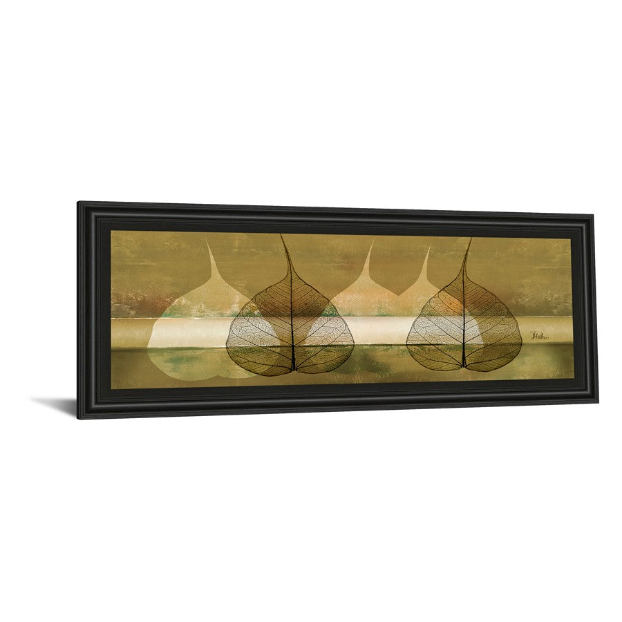 Classy Living Botanical Serenity 42x18in Wall Art | Contemporary Midnight Aura MDF Frame with Glass | Living Room & Office Decor | 42 x 18 x | Model 1373