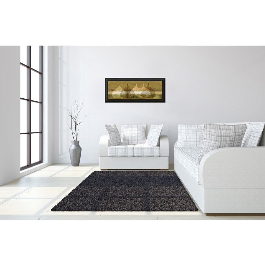 Classy Living Botanical Serenity 42x18in Wall Art | Contemporary Midnight Aura MDF Frame with Glass | Living Room & Office Decor | 42 x 18 x | Model 1373