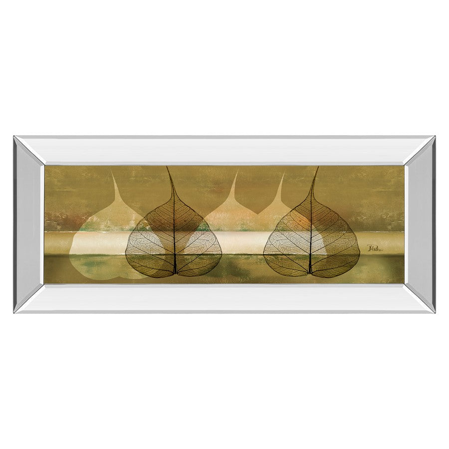 Classy Living Botanical Serenity Wall Art 42x18in | Contemporary Mirrored Frame | Living Room & Office Decor | 42 x 18 x 3 in | Model 1373MF