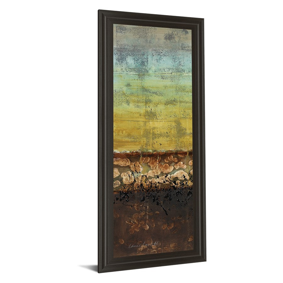 Classy Living Subterranean I 18x42in Wall Art | Contemporary Mixed Media on Paper in Dark Chocolate MDF Frame | Living Room & Office Abstract | Model 1375