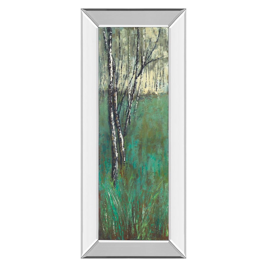 Classy Living Verdant Birchscape 18x42in Wall Art | Contemporary Graphic Art on Paper with Mirrored Frame | Living Room & Office Decor | 3 | Model 1380MF