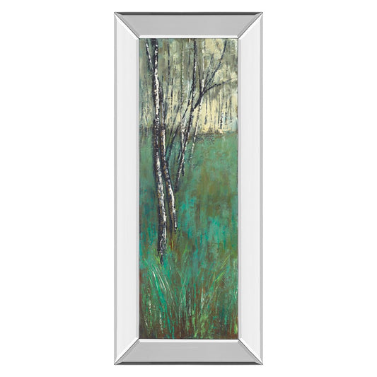 Classy Living Verdant Birchscape 18x42in Wall Art | Contemporary Graphic Art on Paper with Mirrored Frame | Living Room & Office Decor | 3 | Model 1380MF