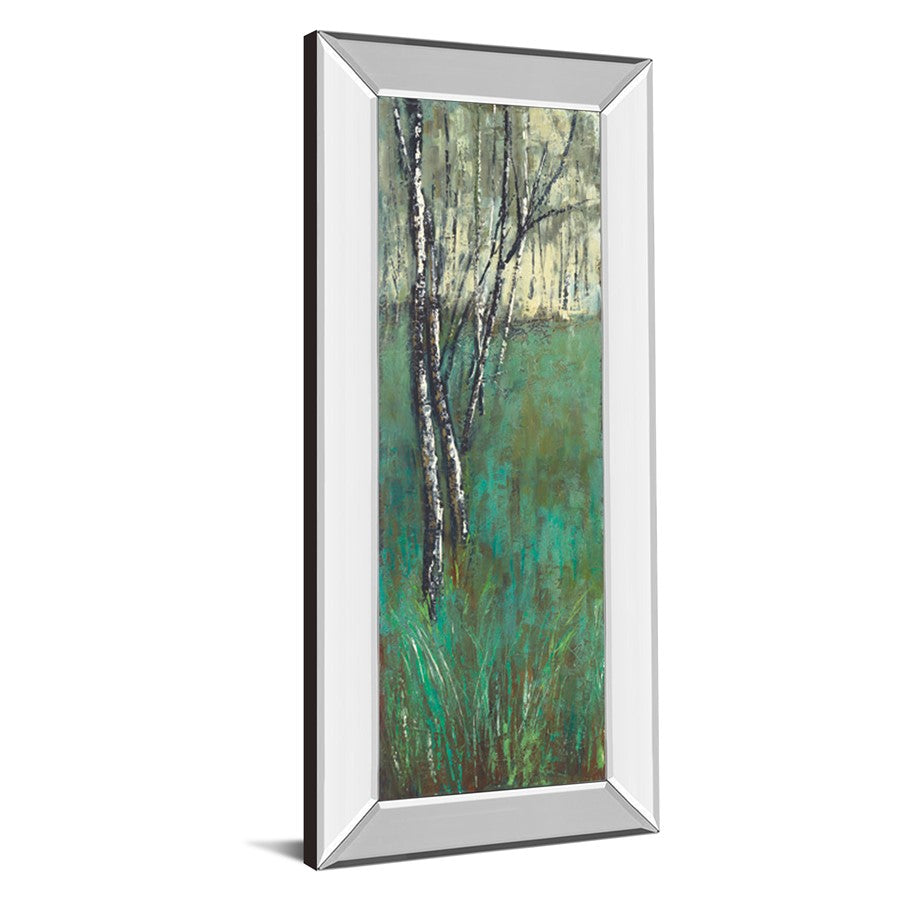 Classy Living Verdant Birchscape 18x42in Wall Art | Contemporary Graphic Art on Paper with Mirrored Frame | Living Room & Office Decor | 3 | Model 1380MF